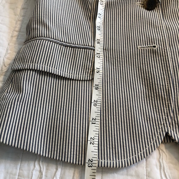 J Crew Seersucker Blazer Blue & White Size 6 - Picture 11 of 15